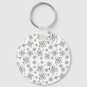 Atoms Retro Atomic Age Pattern Keychain
