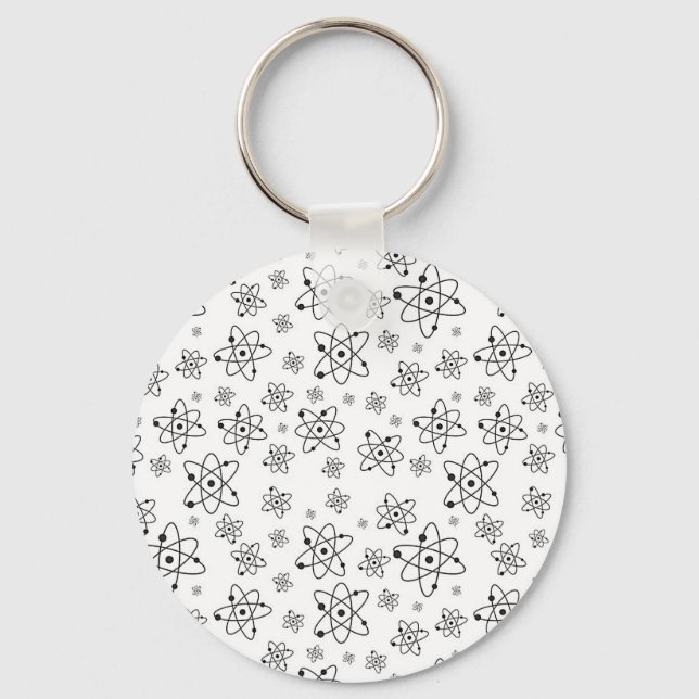 Atoms Retro Atomic Age Pattern Keychain (Front)