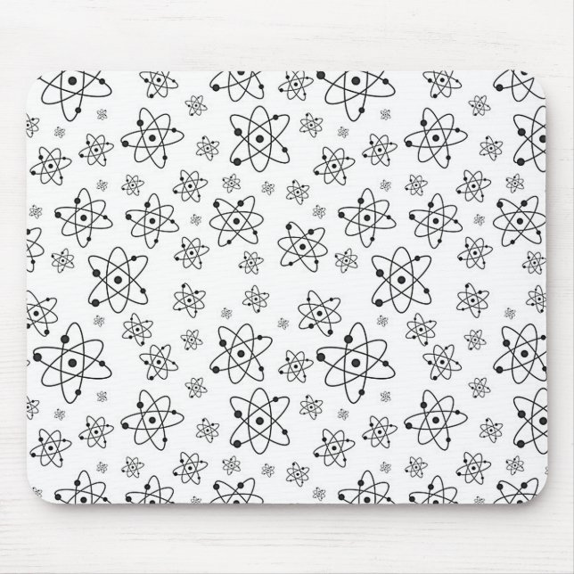 Atoms Retro Atomic Age Pattern Mouse Pad (Front)