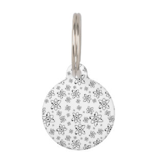 Atoms Retro Atomic Age Pattern Pet Tag
