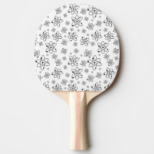 Atoms Retro Atomic Age Pattern Ping Pong Paddle