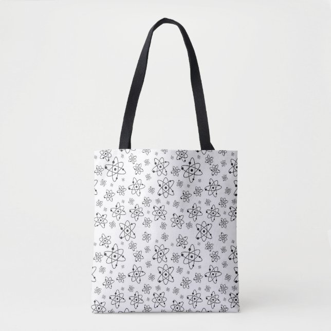 Atoms Retro Atomic Age Pattern Tote Bag (Front)