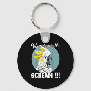 Atoo Meme T, Funny Screaming Sulphur-crested Atoo Keychain