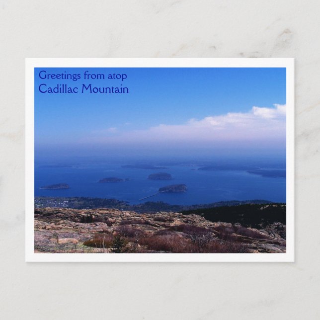 Atop Cadillac Mountain Postcard (Front)