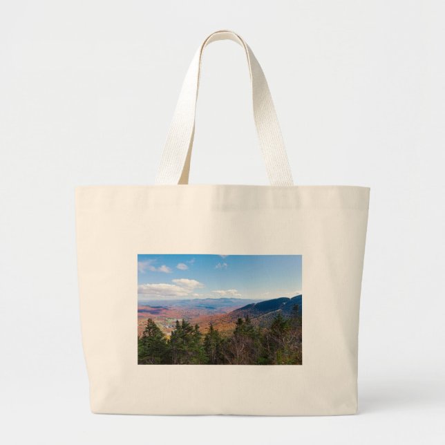 atop mount mansfield overlooking stowe large tote bag (Front)