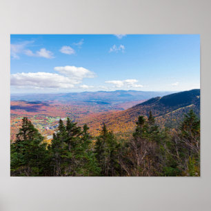 atop mount mansfield overlooking stowe poster