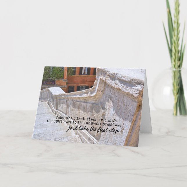 ATOP THE SPANISH STEPS Greeting Card (Front)