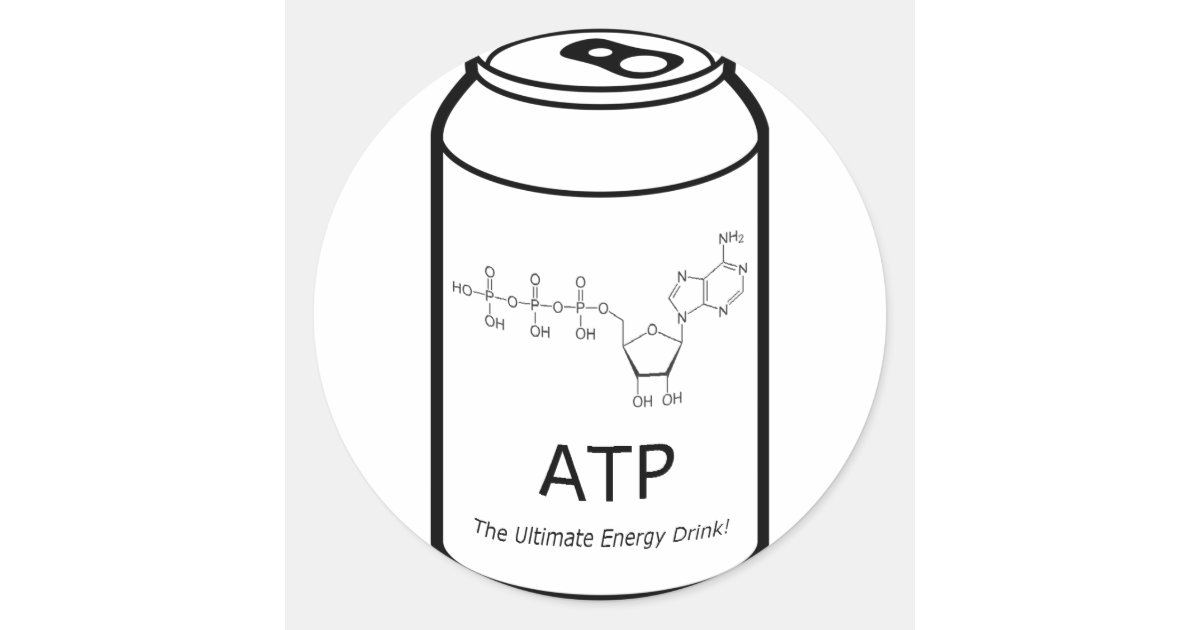 ATP Energy Drink Classic Round Sticker | Zazzle