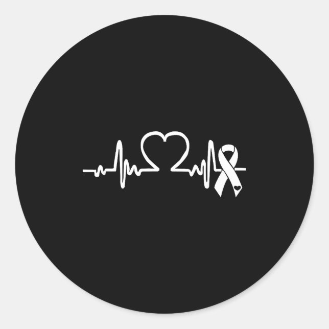 Atrial Fibrillation American Heart Disease Awarene Classic Round Sticker (Front)