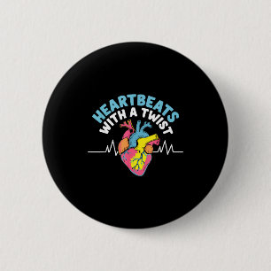 Atrial Fibrillation Medical Heart Disease Arrhythm 2 Inch Round Button