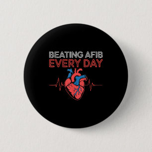 Atrial Fibrillation Medical Heart Disease Arrhythm 2 Inch Round Button