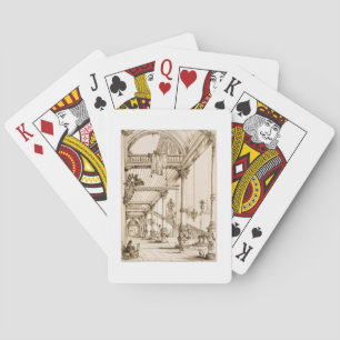 Atrium of a Palace, in Genes, from 'Art and Indust Playing Cards