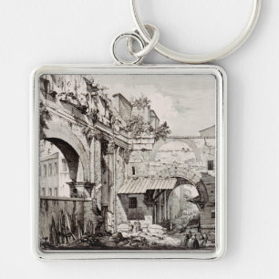 Atrium of the Portico of Octavia in Rome Keychain