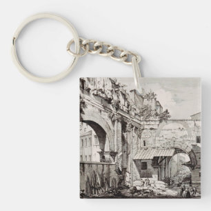 Atrium of the Portico of Octavia in Rome Keychain