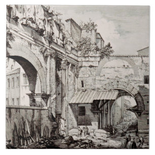 Atrium of the Portico of Octavia in Rome Tile