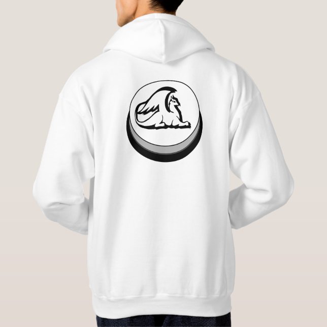 ATROX ANIMI & Griffin Button on White Sweatshirt (Back)