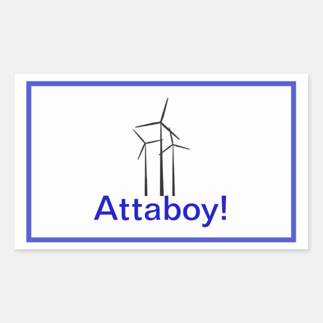 Atta Boy Wind Turbine Sticker (Front)