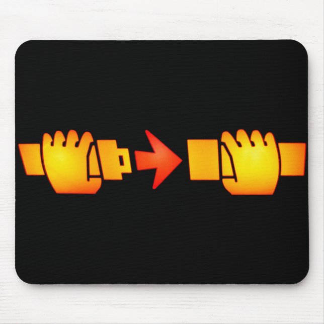 Attachez le tapis de souris de signe de ceinture (Devant)