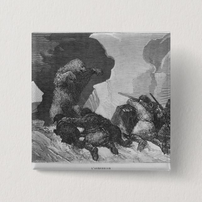 Attack 2 Inch Square Button (Front)
