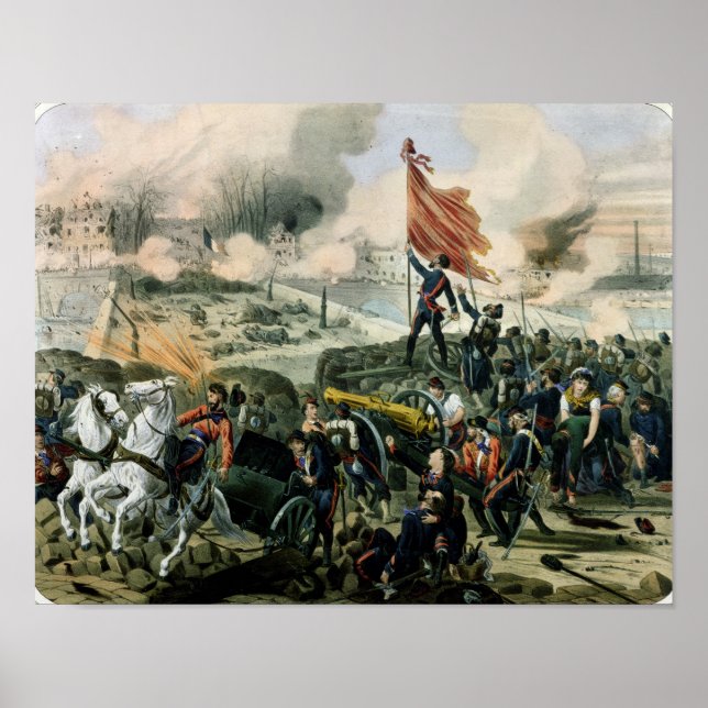 Attack at Pont de Neuilly and Courbevoie Poster (Front)