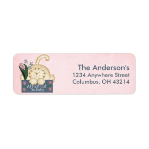 Attack Cat on Duty Country Sign Address Labels