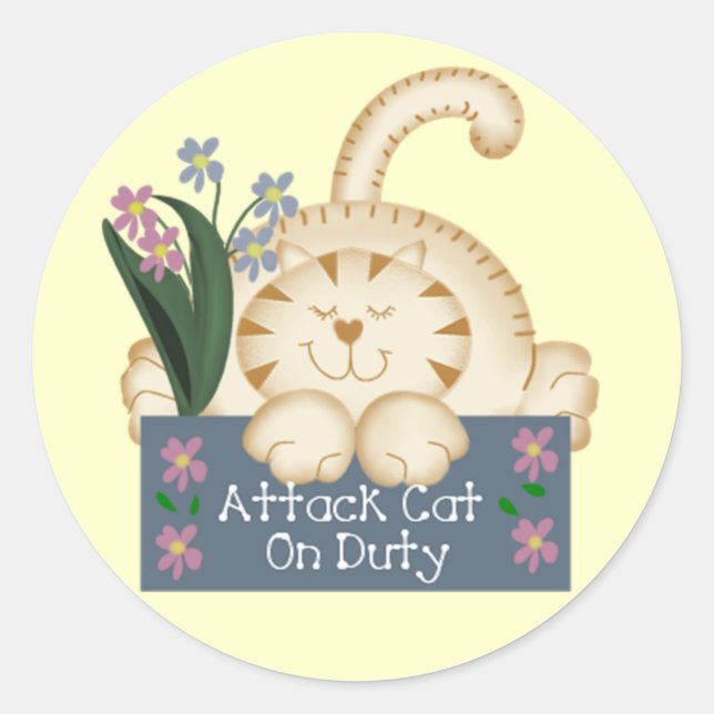 Attack Cat on Duty Stickers (Front)