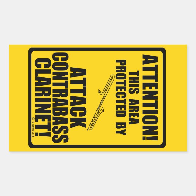 Attack Contrabass Clarinet Sticker (Front)