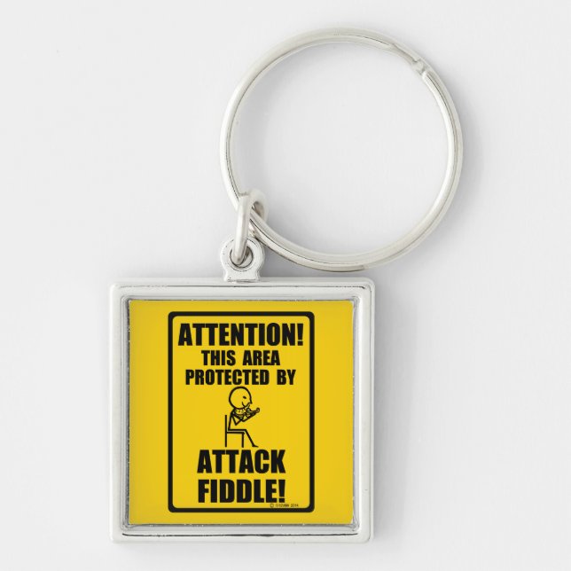 Attack Fiddle Keychain (Front)