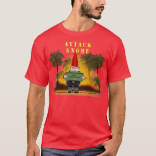 Attack Gnome w Claymore Grenade w Fire w Jungle X T-Shirt