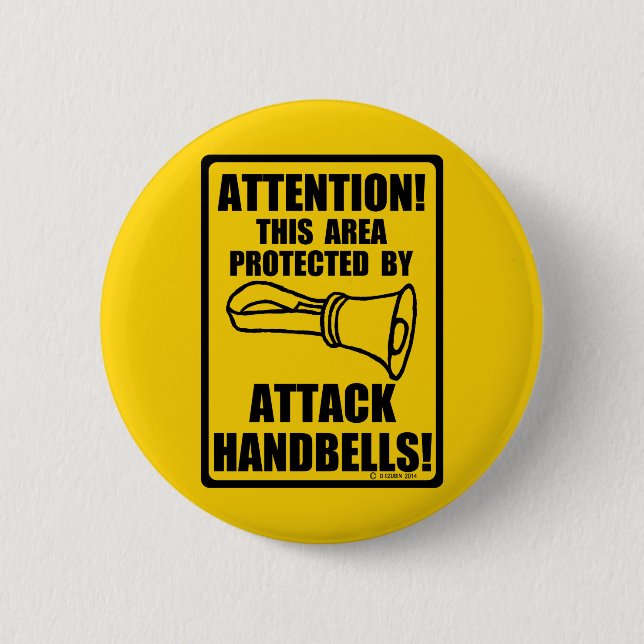 Attack Handbells 2 Inch Round Button (Front)