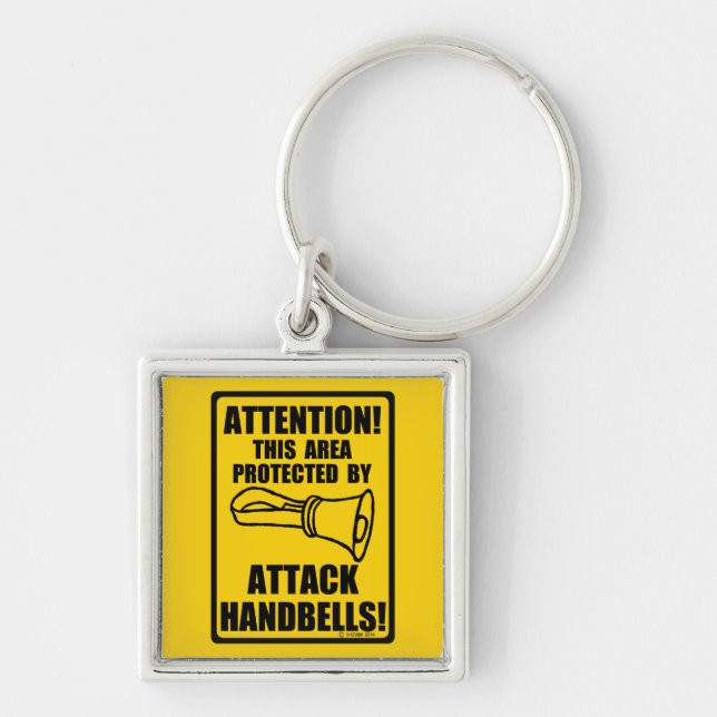 Attack Handbells Keychain (Front)