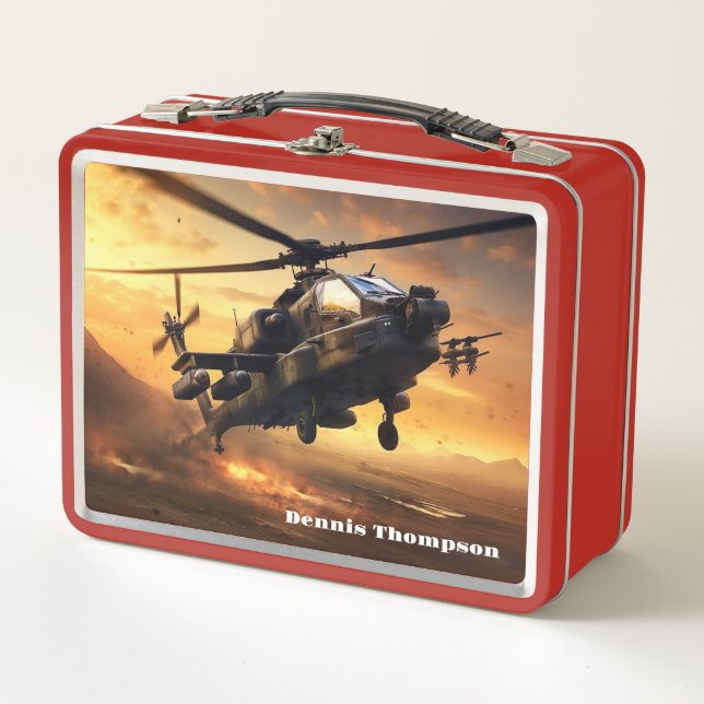Attack Helicopter Metal Lunch Box (Front)