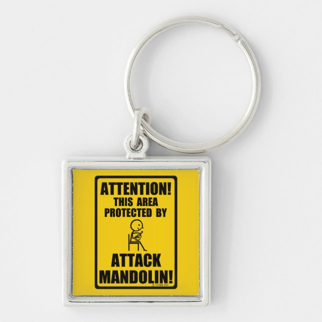 Attack Mandolin Keychain (Front)