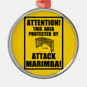 Attack Marimba Metal Ornament