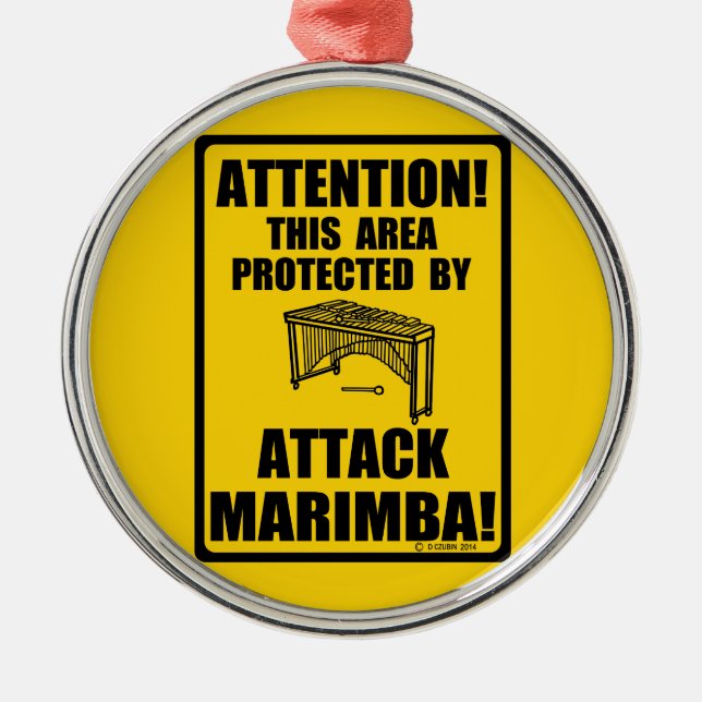 Attack Marimba Metal Ornament (Front)