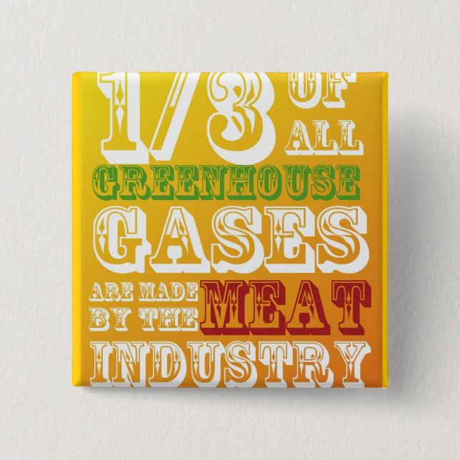 Attack Meat! 2 Inch Square Button (Front)