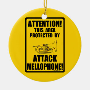 Attack Mellophone Ceramic Ornament