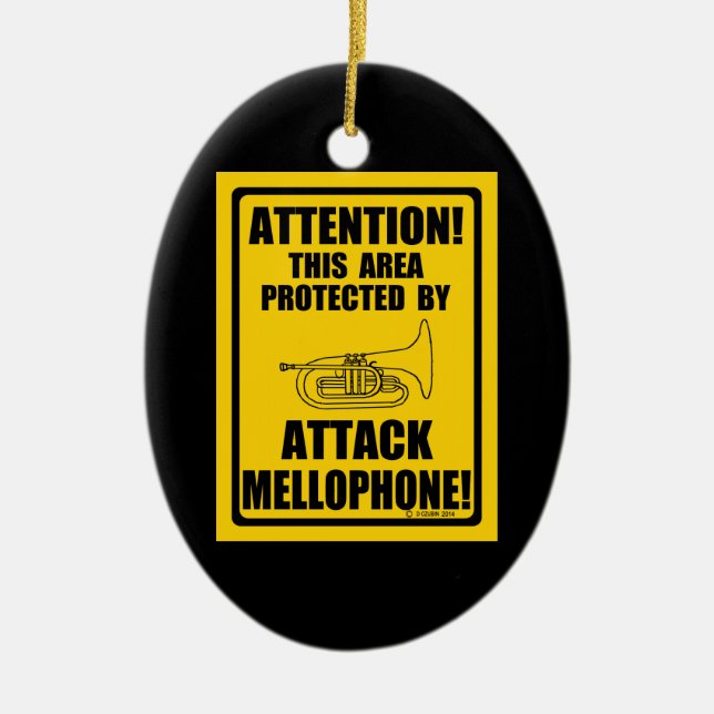 Attack Mellophone Ceramic Ornament (Front)