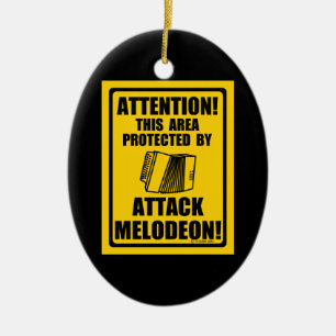 Attack Melodeon Ceramic Ornament