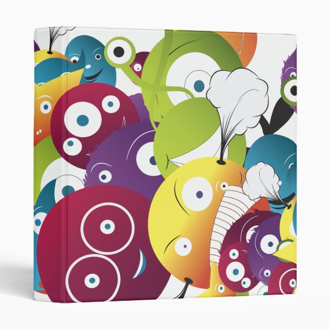 attack of monster balls notebook binder (Front/Spine)