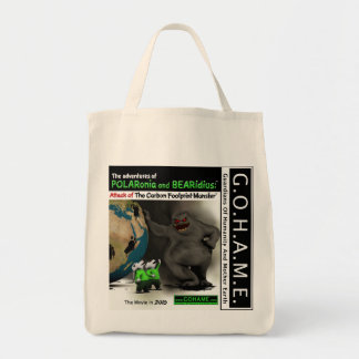 Attack of The Carbon Footprint Monster Tote Bag