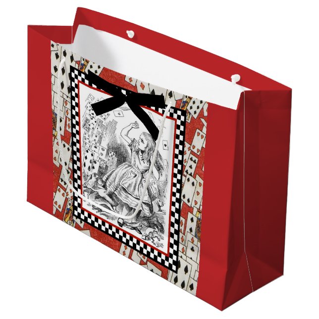 Attack of the Cards 1 Large Gift Bag (Front Angled)