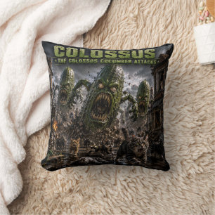 Attack of the Colossus cucumber small cushion home