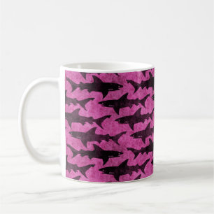 Attack of the Hot Pink Sharks Funny Coffee Mug