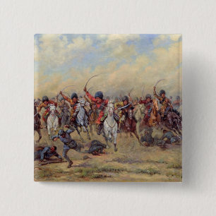 Attack of the 'Savage Division' 2 Inch Square Button