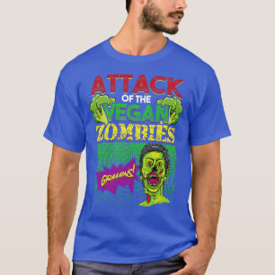 Attack of the Vegan Zombies Vegetarian Funny Hallo T-Shirt
