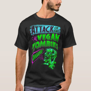 Attack Of The Vegan Zombies Vegetarian Halloween T-Shirt