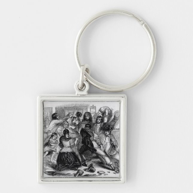 Attack on a Potato Store in Ireland, c.1845 Keychain (Front)