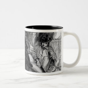 Attack on a Potato Store in Ireland, c.1845 Two-Tone Coffee Mug