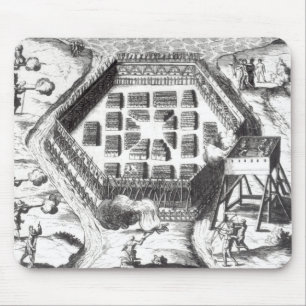 Attack on an Iroquois village Mouse Pad